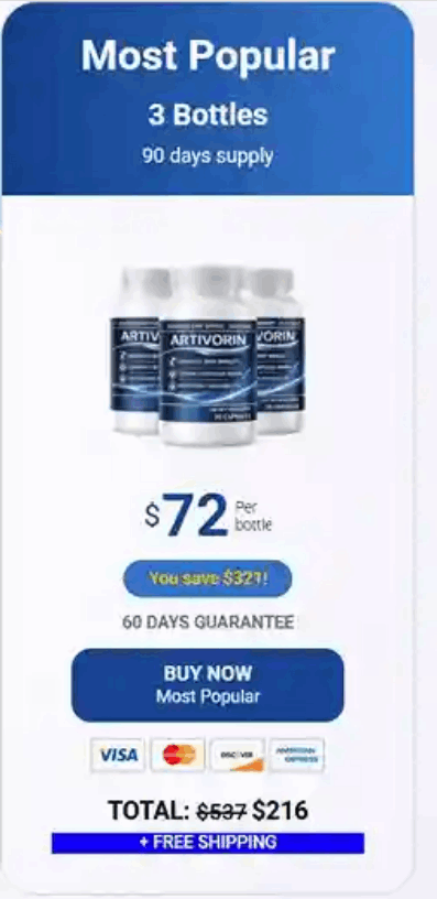 Artifortin 3 bottles price